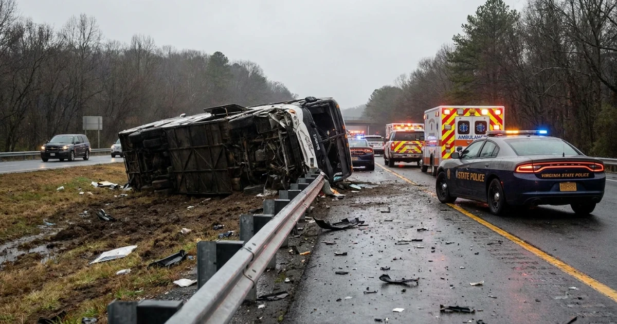 Virginia Bus Crash: Five Dead, Driver Charged