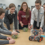 Students in Sheffield Iowa engaging in hands-on STEM activities during the launch of the West Fork Community School District's STEM Pipeline Program on January 4 2026 featuring robotics and engineering projects in Franklin County