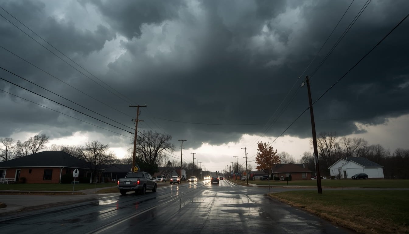 Severe Weather Alert Issued for Sheffield Area as Storm System Moves Across Northwest Alabama Today